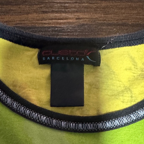 Custo Barcelona Lime Green Graphic Tank Top - Picture 3 of 3